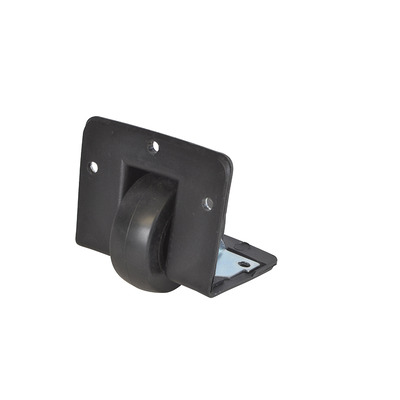 Recessed Cabinet Castor Wheels in  Black 40mm Wheel