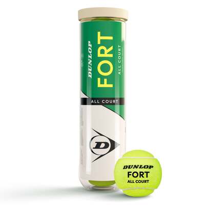 Dunlop Fort All Court Tournament Tennis Balls - Tube of 4