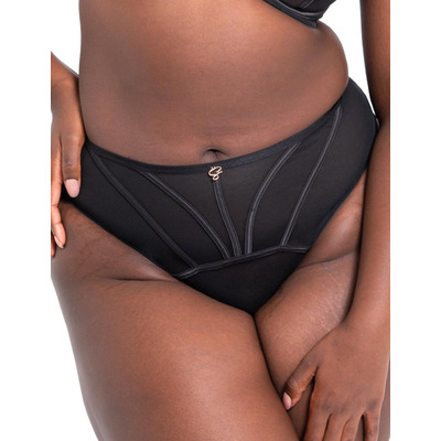Scantilly by Curvy Kate Senses High Waist Brief - Black - S - 10
