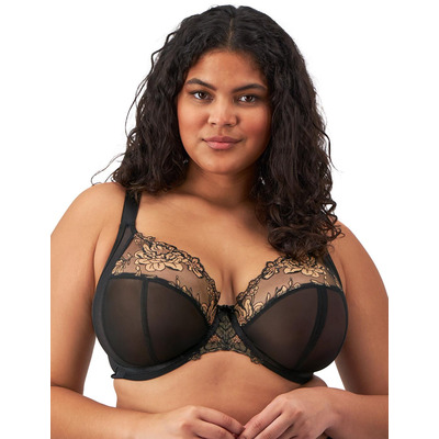 Elomi Teagan Plunge Bra - Black/Almond