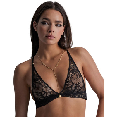 Aubade Gold Pleasure Triangle Bra - Black Light - S - 10