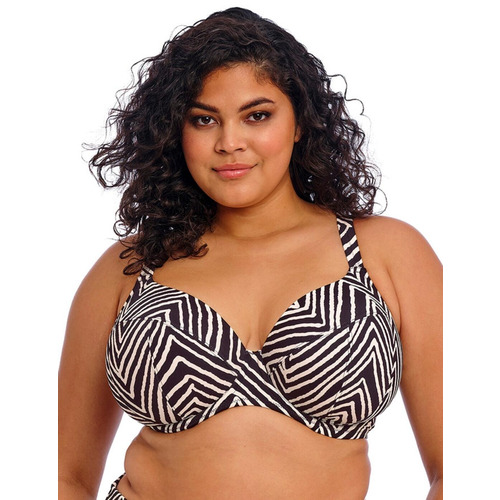 Elomi Fiji Falls Plunge Bikini Top - Black