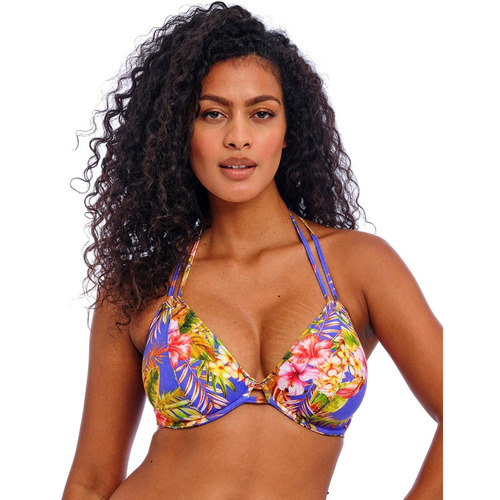 Freya Tiger Valley Halter Bikini Top - Ultramarine