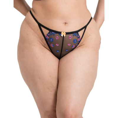 Curvy Kate Strawberry Crush Brazilian Brief - Black Multi