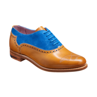 Gwen – Cedar Calf / Sky Blue Suede, 4.5