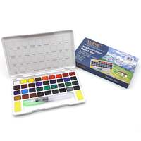 Artme Watercolour Cube Painting Set in Carry Case With a Brush – 36 Vibrant Colours