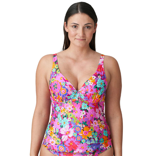 Prima Donna Swim Najac Half Padded Plunge Tankini Top - Floral Explosion