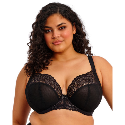 Elomi Tiernie Underwire Plunge Stretch Bra - Black