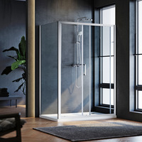 ELEGANT 1100x900mm Sliding Shower Enclosure 8mm Easy Clean Nano Glass Shower Cubicle