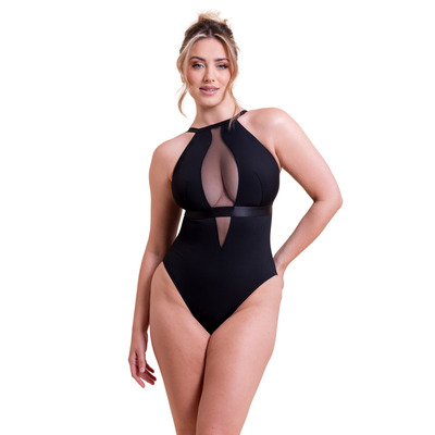 Scantilly By Curvy Kate Swerve Non Wired Bodysuit - Black
