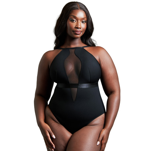 Scantilly By Curvy Kate Swerve Non Wired Bodysuit - Black