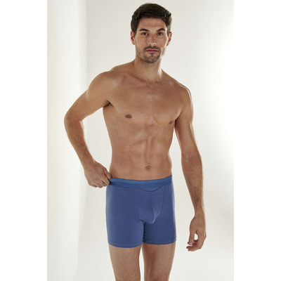 Image of HOM HO1 Long Boxer Briefs - Jeans Blue