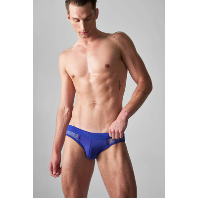 Image of TEAMM8 Edge Net Jock Thong - Ultramarine