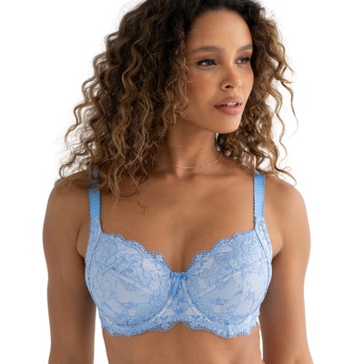 Pour Moi Amour Non Padded Side Support Bra - Powder Blue/Ivory