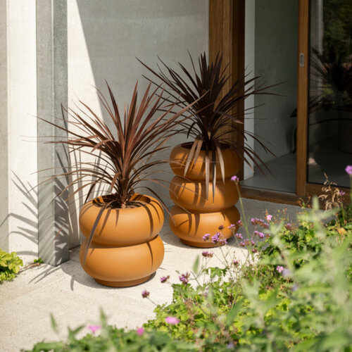 Elho Amber Roll High 43 - Brown - Indoor and Outdoor - 100% Recycled