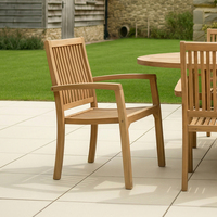 Teak Stacking Chairs - Set of 2