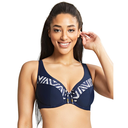 Panache Oceana Plunge Bikini Top - Navy