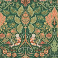 William Morris At Home Dove & Rose Wallpaper Woodland 140480