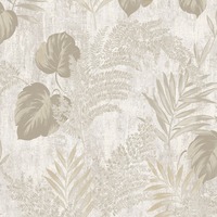 Phelan Leaf Vinyl Wallpaper Beige Muriva 209112