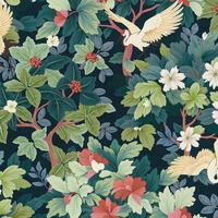Crane Garden Wallpaper Midnight Blue / Multi AS Creation 79186-2