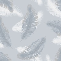 Feather Wallpaper Blue Belgravia 774