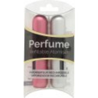 Pressit Refillable Perfume Atomiser Duo Pack – Silver & Pink