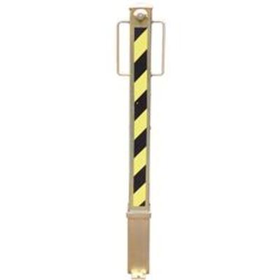 PJB Removable Keylocking Parking Post  - Yellow/Black and Gold