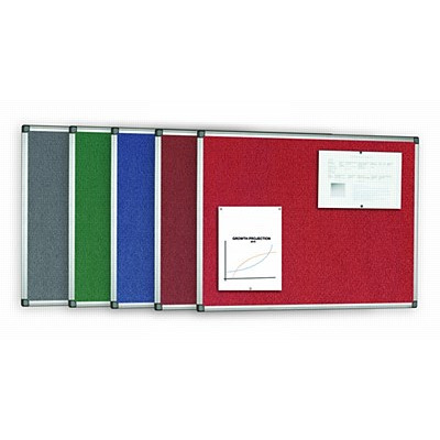 Bi-Office Felt Noticeboard Alu Frame 1800 x 1200mm Blue