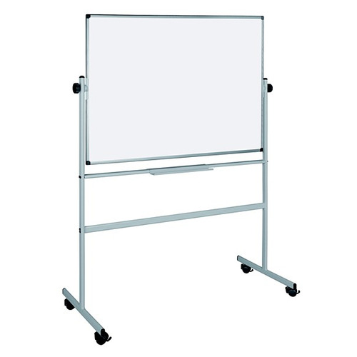 Bi-Office Full Frame Revolving Whiteboard Plain/Plain Non-magnetic 1200 x 900mm