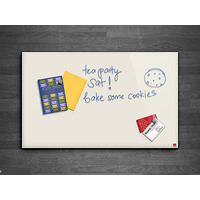 Image of Casca Magnetic Glass Wipe Board 2000 x 1200mm Soft White