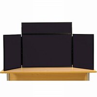 Image of Midi Desk Top Display Stand Black Frame/Black Fabric