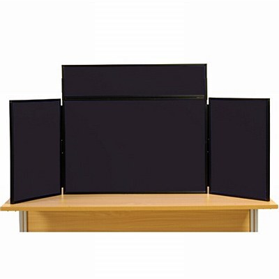 Midi Desk Top Display Stand Black Frame/Black Fabric
