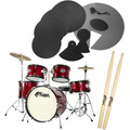 Click to view product details and reviews for Tiger Junior 5 Piece Red Drum Kit With Silencer Pads.