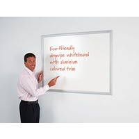 Image of WriteOn Eco-Friendly Whiteboard 1800 x 1200mm Aluminium Effect frame