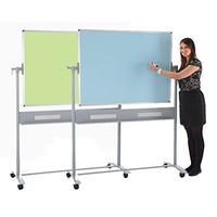 Image of Colourwipe Mobile Board 1200 x 1500mm Blue & Green