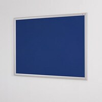 Image of Eco-Friendly Felt Noticeboard 1200x900mm Blue Felt Aluminium Effect Frame