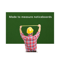 Image of Made to Measure Felt Noticeboard Up to 2400x1200mm Green Fabric Unframed
