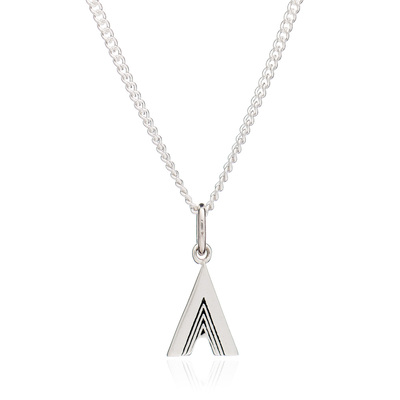 This Is Me 'A' Alphabet Necklace - Silver