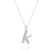 Image of This Is Me &#039;K&#039; Alphabet Necklace - Silver