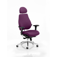 Image of Chiro Plus 'Ultimate' Posture Chair Tansy Purple Fabric