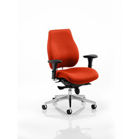 Image of Chiro Plus 'Ergo' Posture Chair with Arms Tabasco Red