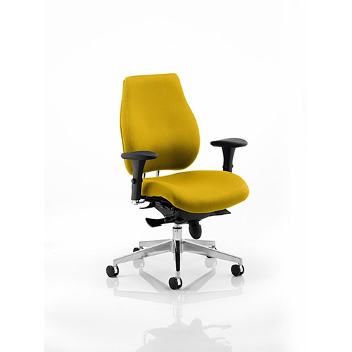 Chiro Plus 'Ergo' Posture Chair with Arms Senna Yelllow