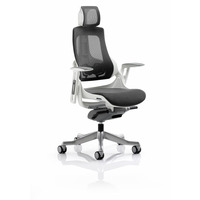 Image of Zure Executive Chair with Headrest Charcoal Mesh