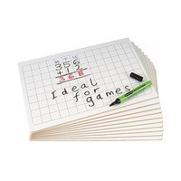 Image of Show-me MDF Rigid A4 Whiteboards Gridded Pack of 10