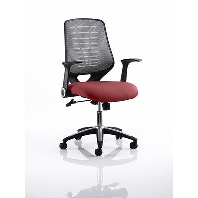 Relay Mesh Back Task Chair Ginseng Chilli Seat Silver Back