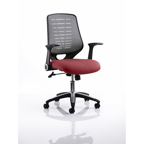 Relay Mesh Back Task Chair Ginseng Chilli Seat Silver Back