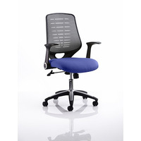 Image of Relay Mesh Back Task Chair Stevia Blue Seat Silver Back