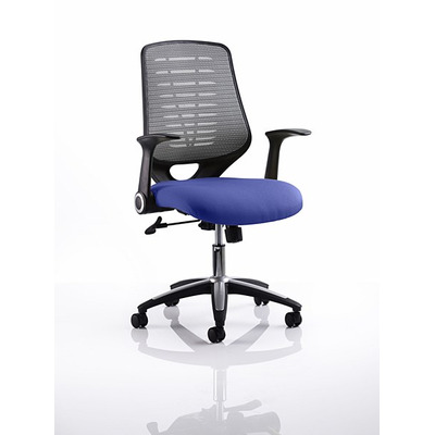 Relay Mesh Back Task Chair Stevia Blue Seat Silver Back