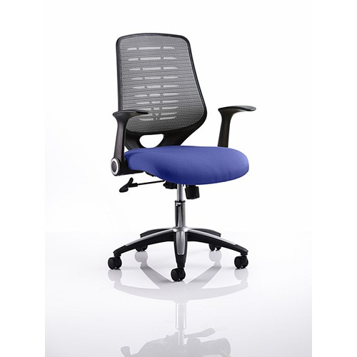 Relay Mesh Back Task Chair Stevia Blue Seat Silver Back
