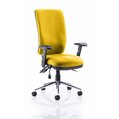 Chiro High Back Task Chair Senna Yelllow fabric